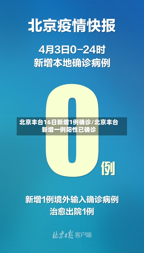 北京丰台16日新增1例确诊/北京丰台新增一例阳性已确诊-第3张图片