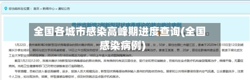 全国各城市感染高峰期进度查询(全国感染病例)