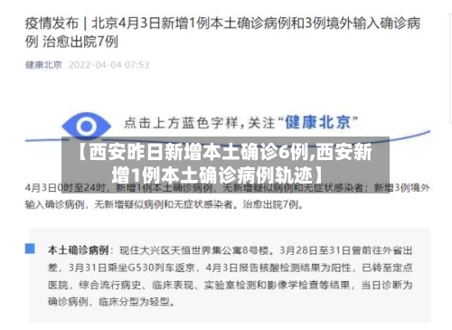 【西安昨日新增本土确诊6例,西安新增1例本土确诊病例轨迹】-第2张图片