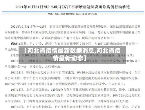 【河北省疫情最新数据消息,河北省疫情最新动态】