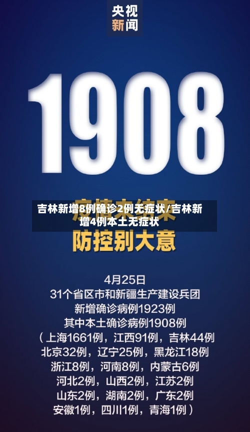 吉林新增8例确诊2例无症状/吉林新增4例本土无症状