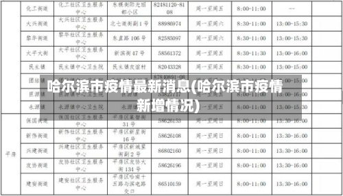 哈尔滨市疫情最新消息(哈尔滨市疫情新增情况)-第3张图片