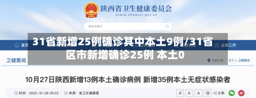 31省新增25例确诊其中本土9例/31省区市新增确诊25例 本土0-第2张图片