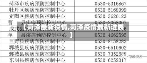 【菏泽最新疫情,菏泽疫情最新进展】-第2张图片