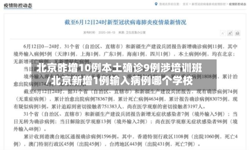 北京昨增10例本土确诊9例涉培训班/北京新增1例输入病例哪个学校-第2张图片
