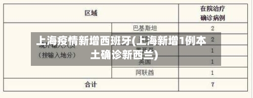 上海疫情新增西班牙(上海新增1例本土确诊新西兰)-第3张图片