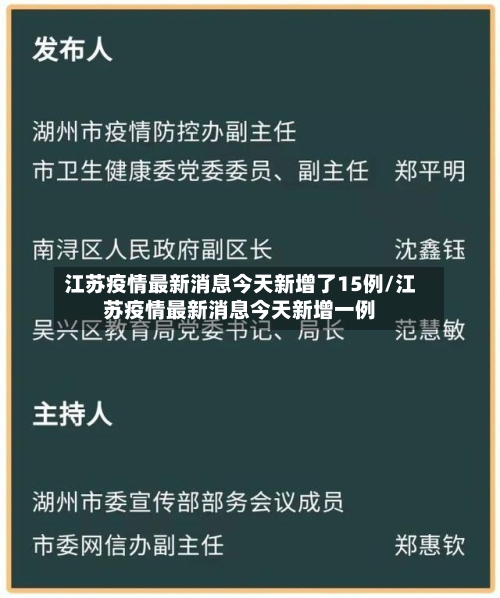 江苏疫情最新消息今天新增了15例/江苏疫情最新消息今天新增一例