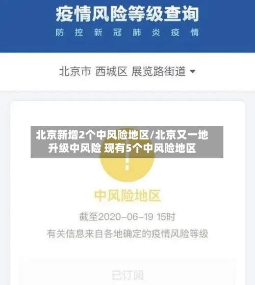 北京新增2个中风险地区/北京又一地升级中风险 现有5个中风险地区-第2张图片