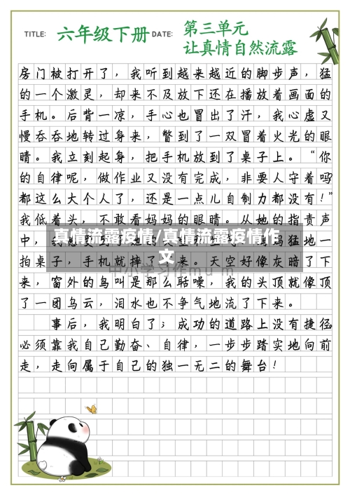 真情流露疫情/真情流露疫情作文-第2张图片