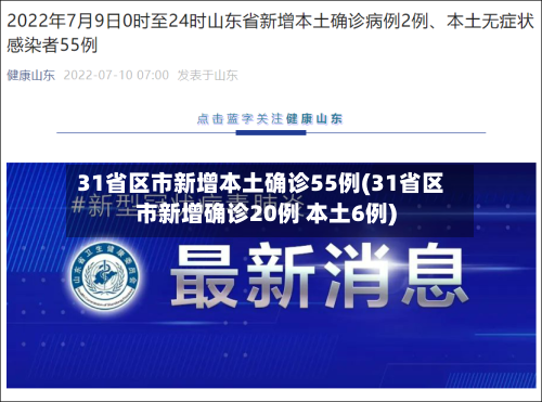 31省区市新增本土确诊55例(31省区市新增确诊20例 本土6例)-第2张图片