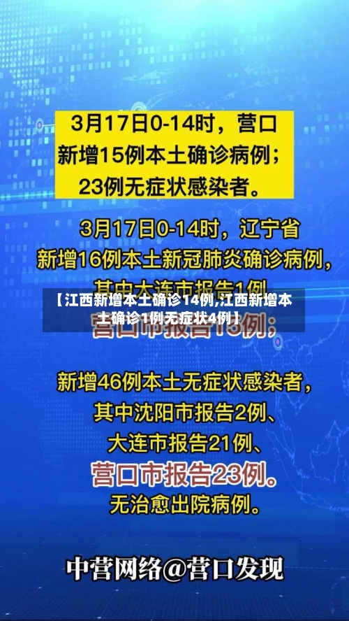 【江西新增本土确诊14例,江西新增本土确诊1例无症状4例】
