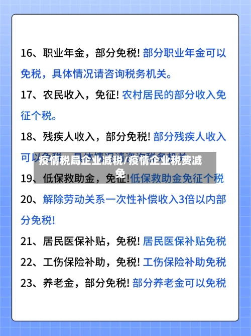 疫情税局企业减税/疫情企业税费减免-第2张图片