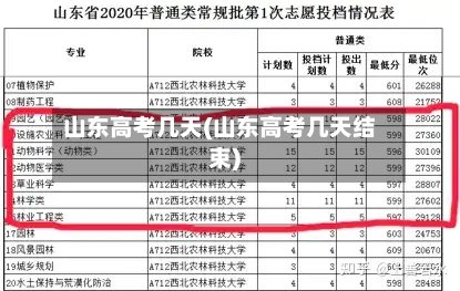 山东高考几天(山东高考几天结束)