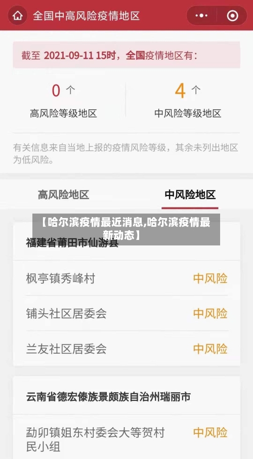 【哈尔滨疫情最近消息,哈尔滨疫情最新动态】