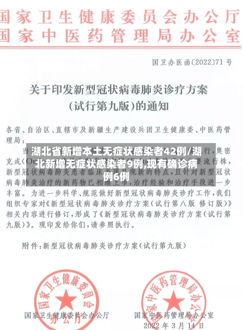 湖北省新增本土无症状感染者42例/湖北新增无症状感染者9例,现有确诊病例6例