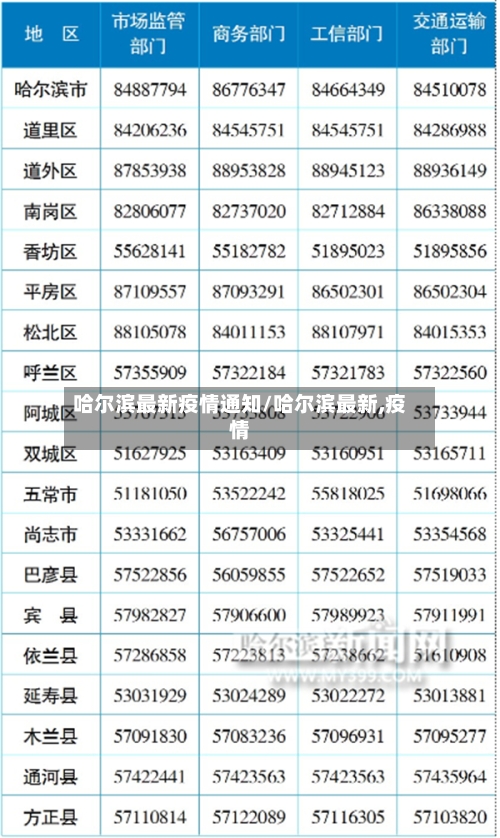 哈尔滨最新疫情通知/哈尔滨最新,疫情