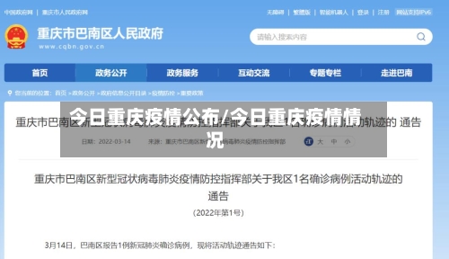 今日重庆疫情公布/今日重庆疫情情况-第3张图片