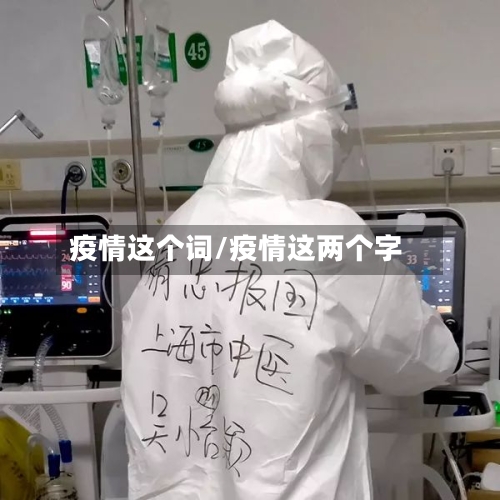 疫情这个词/疫情这两个字