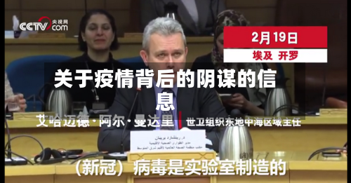 关于疫情背后的阴谋的信息